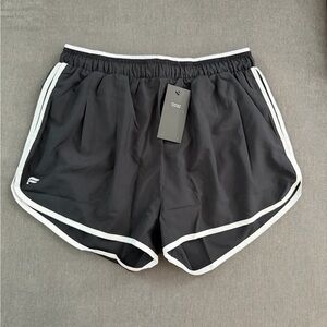 Fabletics Black Athletic Shorts with White Accents